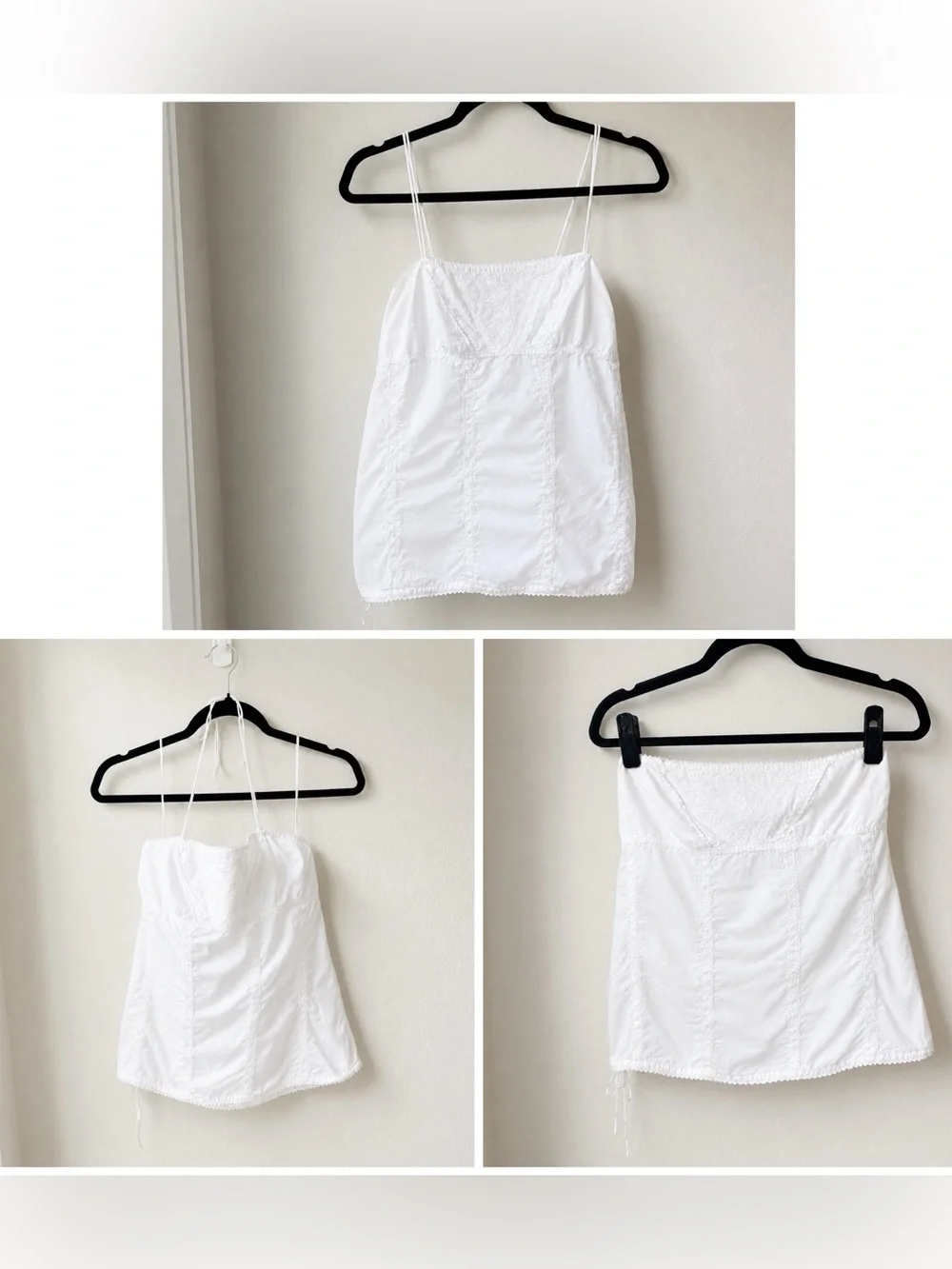 Vintage Y2K American Eagle Outfitters white top that can be worn three ways
